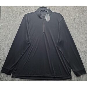 Greg Norman Activewear Shirt Mens XXXL Black Golf Performance 1/4 Zip G7S22K073